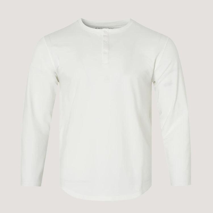 Long Sleeve Drop-cut Henley – Pearler